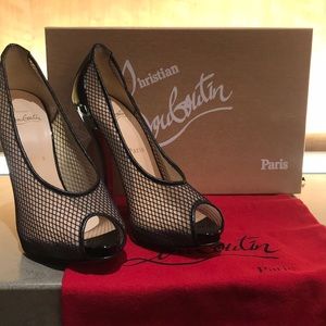 Christian Louboutin fetilo 120 patent calf/fishnet